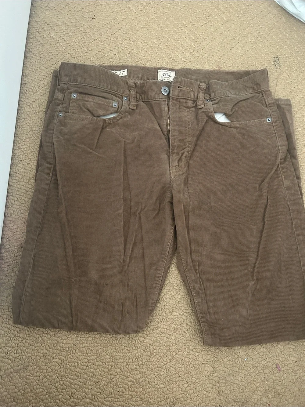 J. Crew Men's Corduroy Pants in Taupe